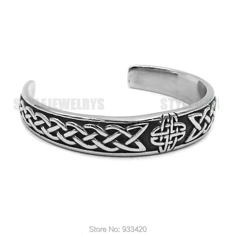 

Classic Celtic Knot Bracelet Stainless Steel Jewelry Claddagh Style Silver Motor Biker Women Men Bangle Wholesale SJB0300