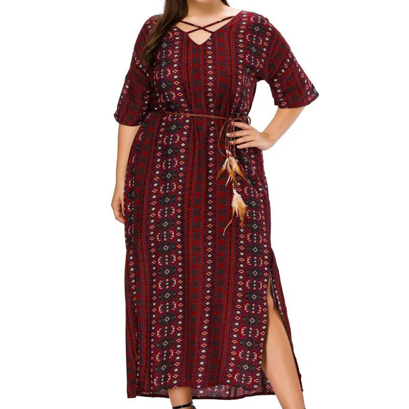 Women African Skirt Suit Attire Outfit Boho Dashiki Ethnic Brown Free Size