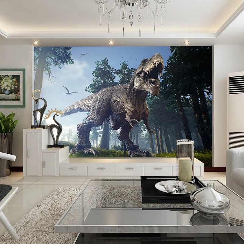 Custom Photo Wall Paper Dinosaurs Painting Mural Wallpapers Custom Photo Wall Paper Dinosaurs Painting Mural Wallpapers Bedroom Ktv Bar Backdrop Murals Wallpaper Home Decor In From