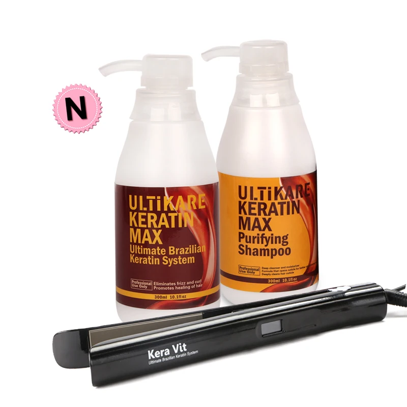 11.11 Brazilian Hair Care 5% Professional Keratin Treatment+Purifying Shampoo Moisturizing+Hair Flat Iron | Красота и здоровье