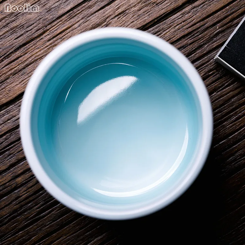 NOOLIM Цзиндэчжэнь Celadon пастельный расписанный вручную чай с лотосом Caddy керамический герметичный резервуар для хранения маленькая универсальная упаковочная коробка для чая