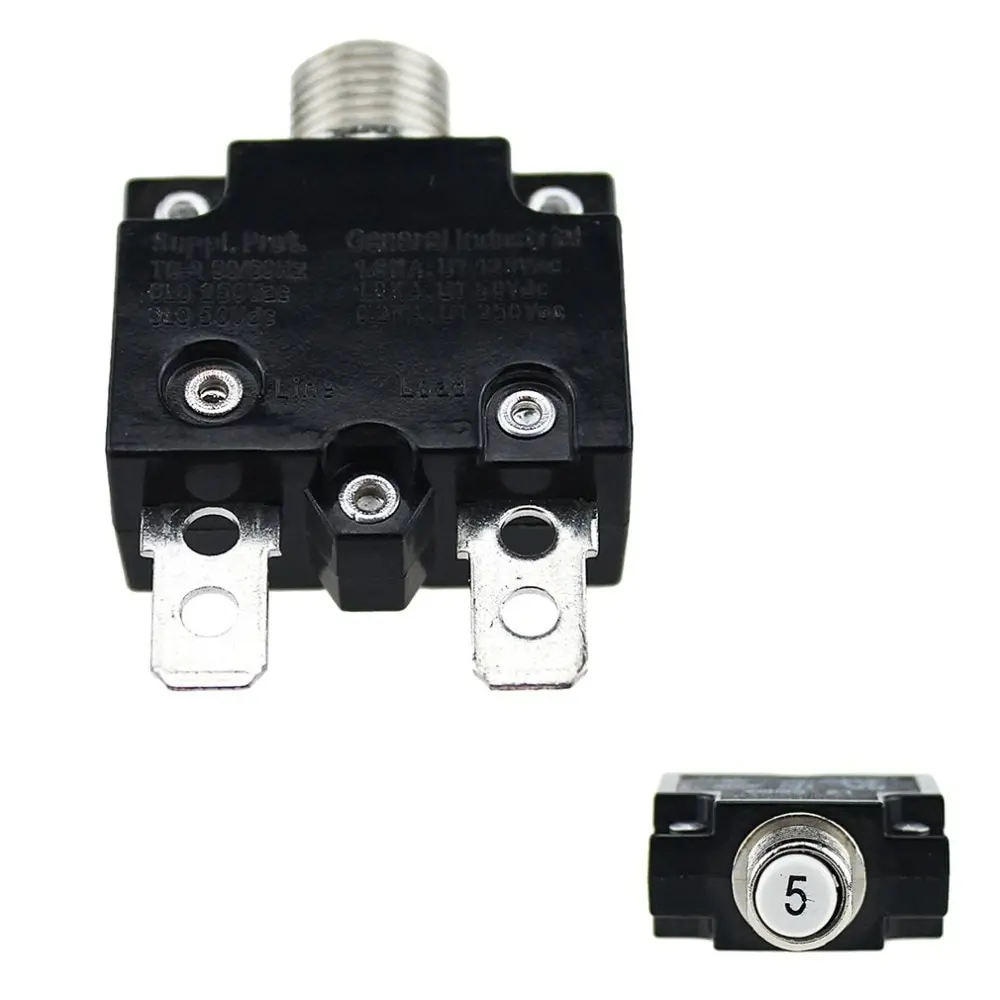 

5A/10A/15A/20A/30A Circuit Breaker Waterproof Push Button Resettable Thermal Fuse Circuit Breaker Panel Mount