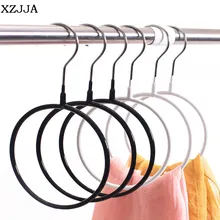 XZJJA металлическая Многофункциональная вешалка для одежды круглое кольцо шелковый шарф стеллаж для хранения полка тороидальная вешалка для галстука одежда держатель для полотенец