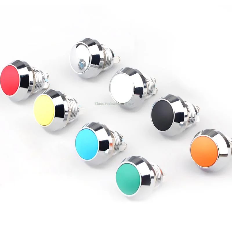 

12mm momentary metal push button switch Colored switches Spherical Stainless Steel Car Modification Horn Doorbell Switch