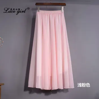 

2017 Summer Wear New Pattern Half-body Longuette Sandy Beach Skirt Chiffon Half-body Skirt Longuette
