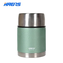 Haers Frasco De Boca Ancha de 700 ml Con Aislamiento Térmico de Alimentos Libre de BPA Calidad Alimentaria 18/8 de Acero Inoxidable LTH-700-1