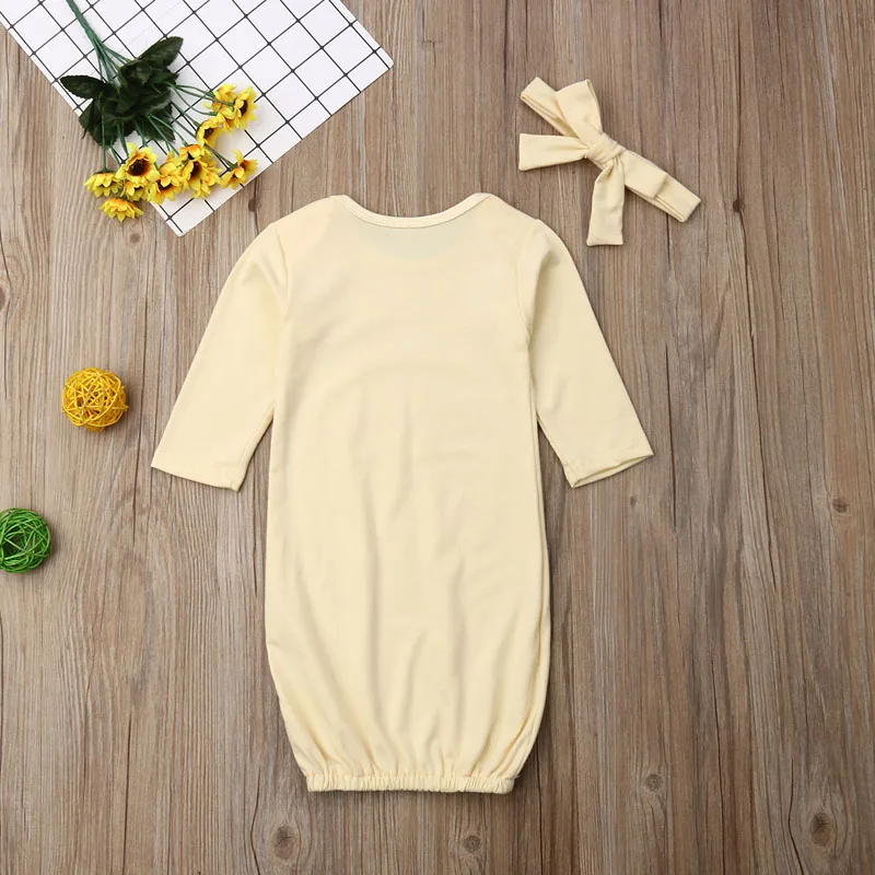 Baby Sleeping Blanket+Hair Band Printing Cotton Cloth Cover for Newborn