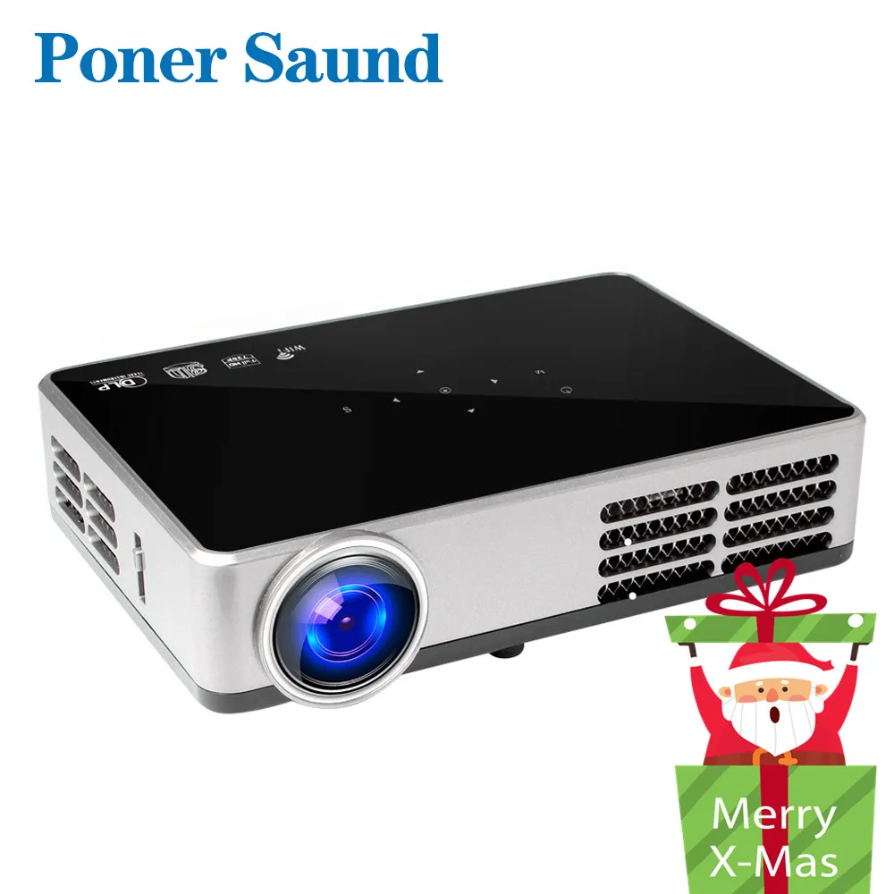 

Poner Saund DLP600W Mini Portable Projector Android 6.0 Full HD Smart LCD 3D Movie Home Theater WIFI Proyector DLP Projektor