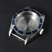 41 мм часы аксессуары синяя вставка Безель SS корпус часов лицо с сапфировым стеклом подходит для ETA 2824 2836 автоматическое движение