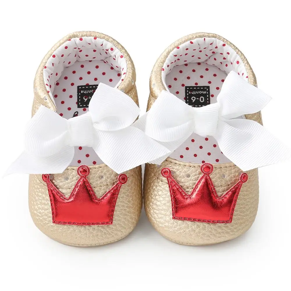 Летняя детская обувь для новорожденных девочек с мягкой подошвой, повседневные хлопковые туфли с короной для принцессы - Цвет: TGR