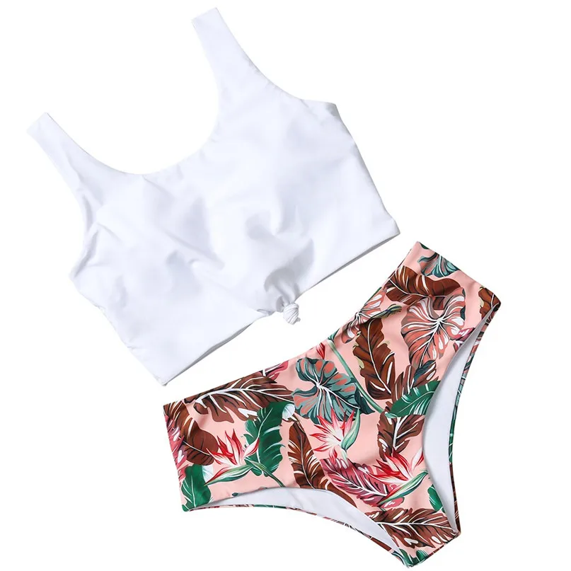 Женский сексуальный комплект бикини из двух частей с цветочным принтом, купальник, пляжная одежда, раздельное бикини, mujer #2m13