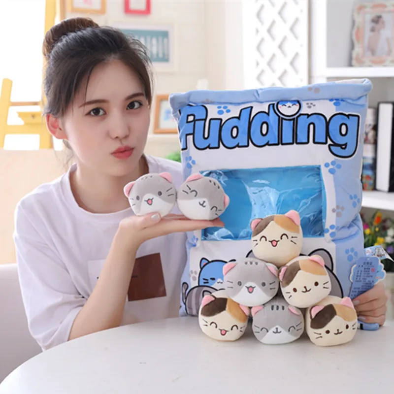 Новая Большая Сумка Kawaii Cat плюшевые шарики сумка снэк игрушка мягкие Мультяшные