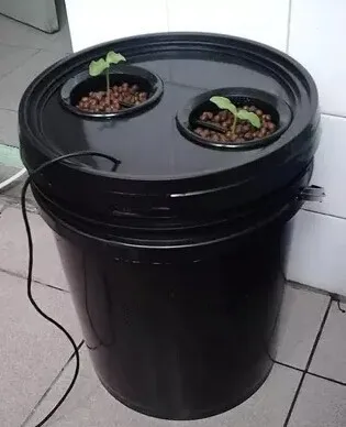

20L Aeroponics pot with 2 net cup and Portable Heated Propagator! 2x Pot with cycle timer MIST AERO-POT cloner bucket