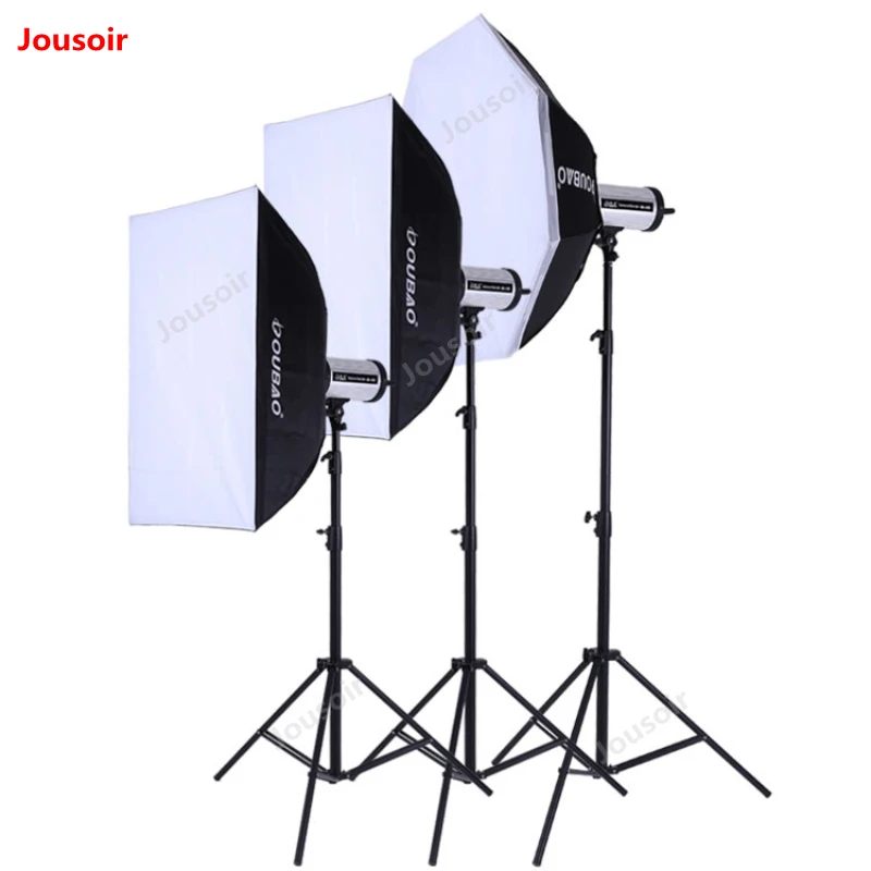 Flash set three lights kit softbox lamp holder A8-300W 3 Photography Shooting suit Studio Equipment Portrait CD50 T10 | Электроника