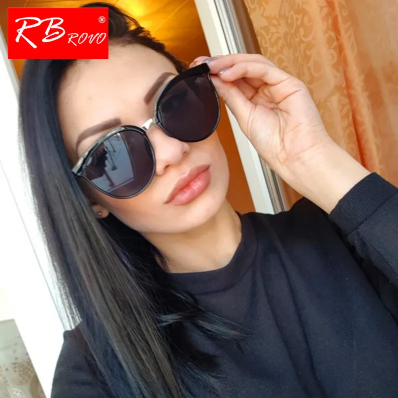 

RBROVO 2019 Fashion Luxury Sunglasses Women Candies Cateye Vintage Eyewear Classic Retro Outdoor Shopping Lentes De Sol Mujer