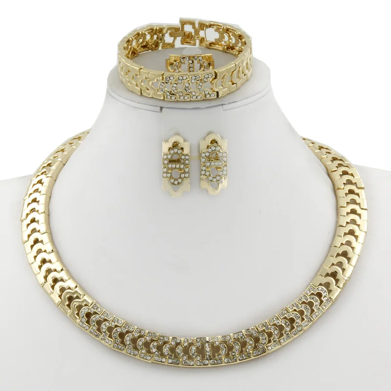 2017 Рождество Jewelry модные женские туфли золотые украшения африканских Ювелирные с