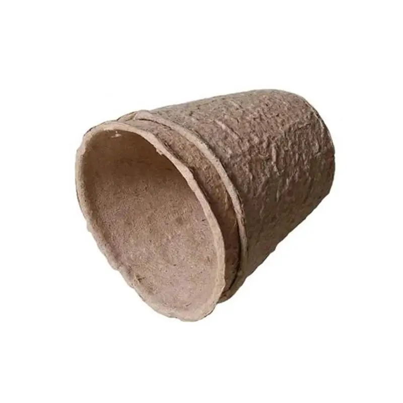 10Pcs Round Biodegradable Paper Pulp Peat Pot 8x8cm Plant Nursery Cup Tray Vegetable Fruit Nursery Tray Pot Cup Garden Drop ship