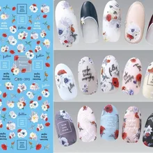 Платье с цветочным рисунком дизайн! Лак для ногтей, водная наклейка, декоративный дизайн, переводная наклейка для ногтей