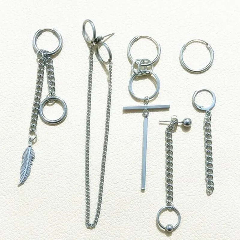 6 pcs/set BTS Earrings DNA Korean kpop Earrings Long Men Bangtan Boys V