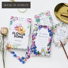 30 шт./упак. Flower Song поздравительная открытка Почтовые открытки подарок на день рождения, набор карт открытка с буквенным принтом конверт подарочная карта
