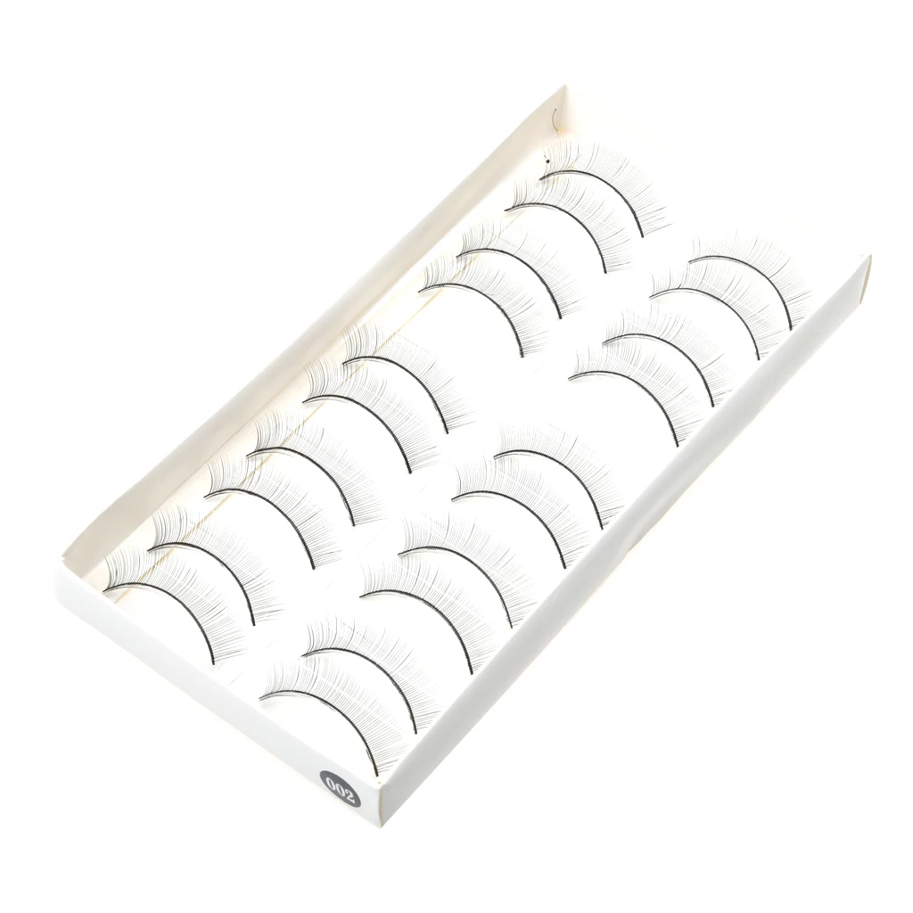10 Pairs False Eyelashes Beginners Teaching Eyes Makeup Practice Reusable 8mm Artificial Eyelashes Extension Eye Lash
