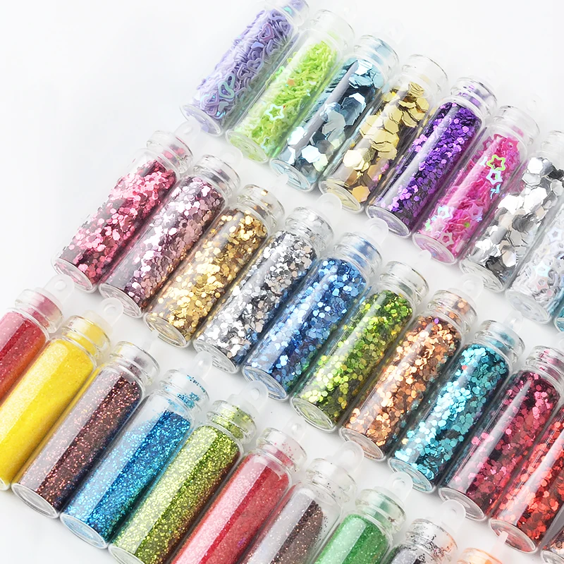 12Colors Shiny Nail Glitter Powder Ultra-thin Nail Sequin Set 3d Hollow Acrylic Flakes For DIY Nails Design Manicure Decorations
