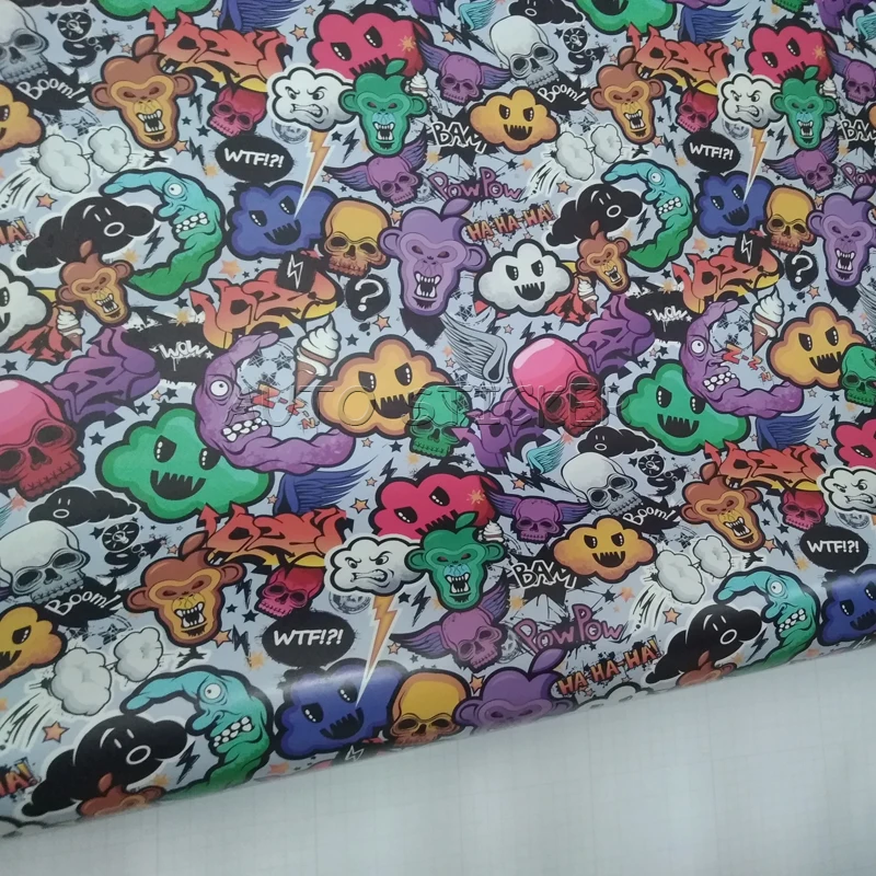 Skull cartoon sticker bomb 2