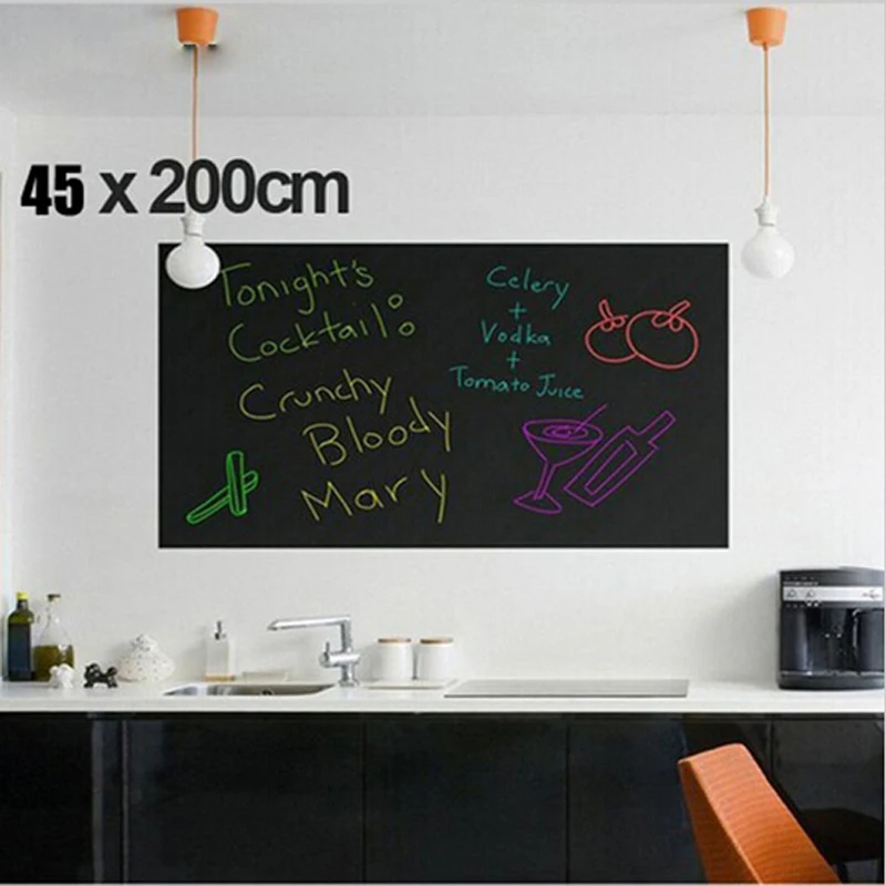45x200cm Chalk Board Blackboard Stickers Removable Vinyl Draw Decor