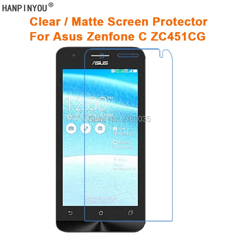 Защитная пленка для Asus Zenfone C ZC451CG прозрачная/Антибликовая матовая защитная 4 5