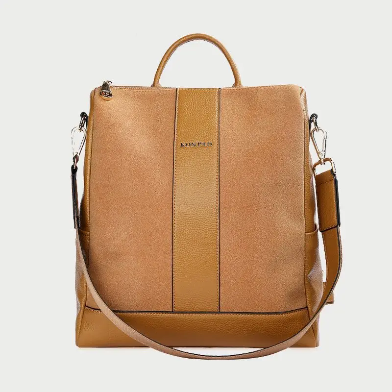 

LOEIL Leather women's backpack 2018 new Korean fashion backpack multi-function large capacity shoulder bag