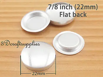 

25 sets of cover buttons 7/8 inch ( 22 mm) Size 36 Self cover buttons Flat back