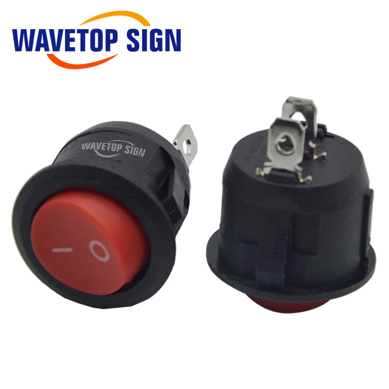 WaveTopSign лазерный выключатель питания 220 В 30A 4Pin выключатель питания 220V16A 3Pin круглый выключатель 220 В 3A 3 шт./лот