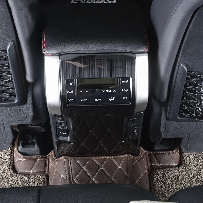 Для Toyota Land Cruiser Prado FJ150 2010 2018 подлокотник из нержавеющей стали Задняя накладка для
