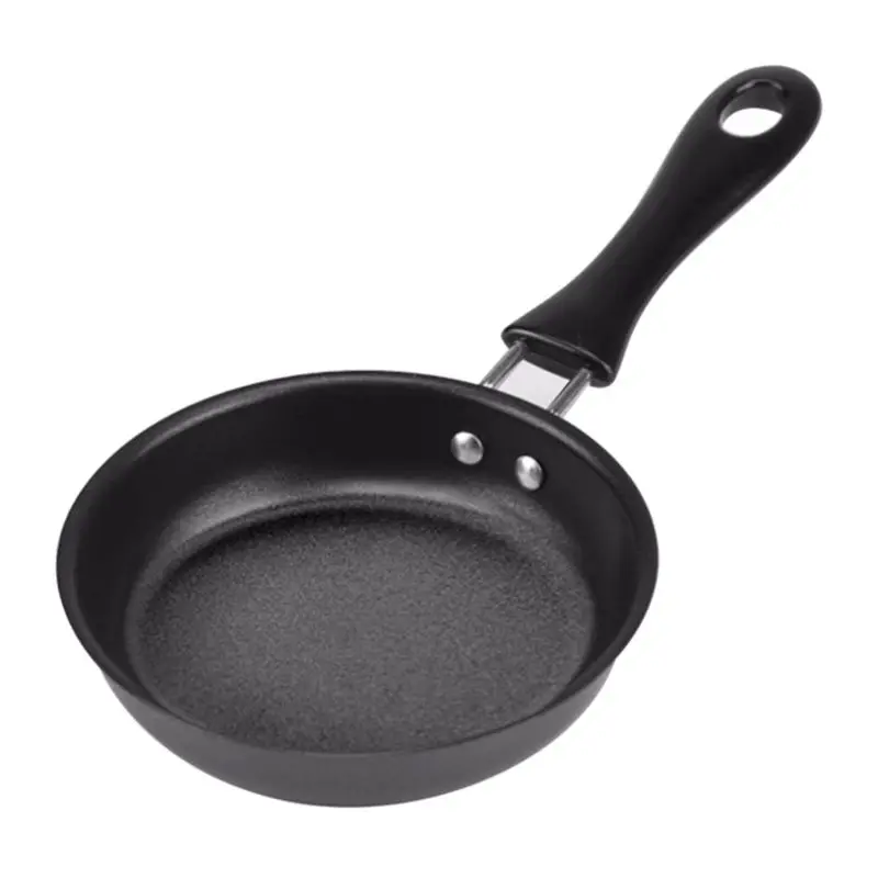 

Mini Cooking Pan Non-Stick Iron Frying Pan Coating Portable Long Handle Fried Eggs Making Breakfast