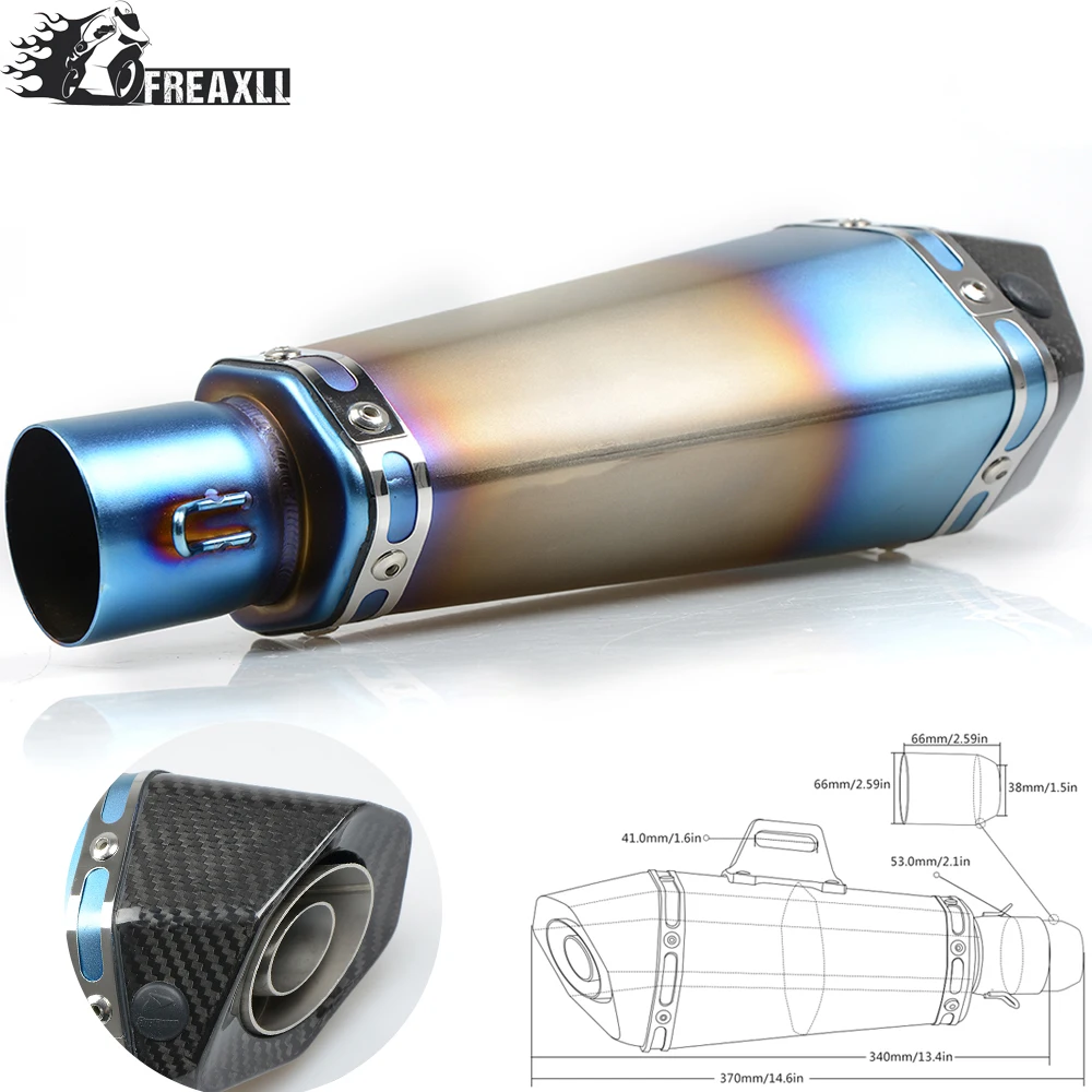 

36-51MM Universal Motorcycle Exhaust Pipe muffler Dirt Bike With DB Killer For BMW F 800 R YAMAHA MT09 07 XT 600 Suzuki GSR 750