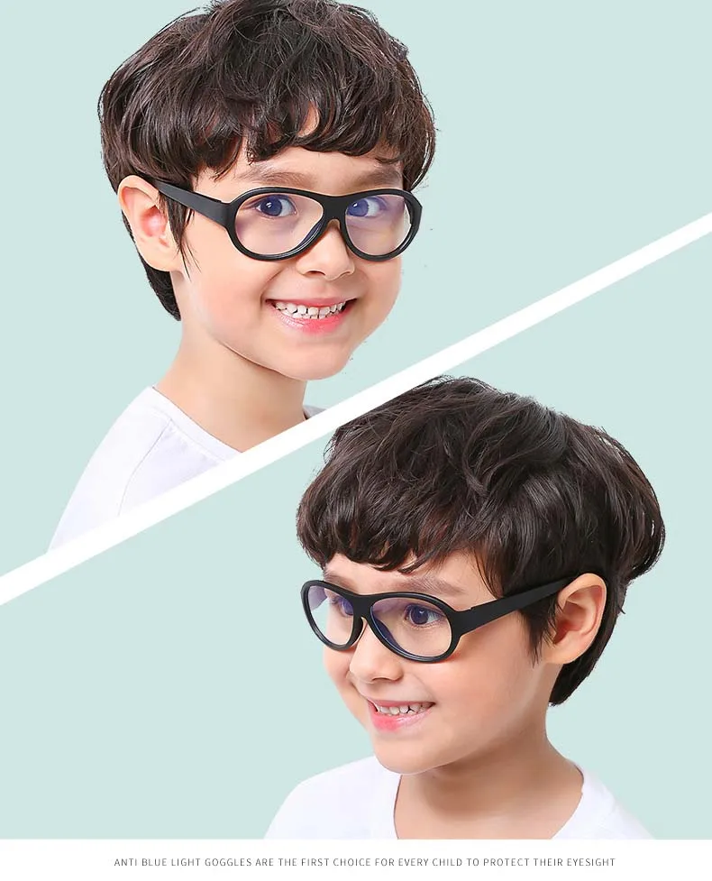 Comfort Baby Anti-blue Light Silicone Plain Computer Glasses Brand Children Soft Frame Goggle Glasses Kids Cat Eyes Eywear