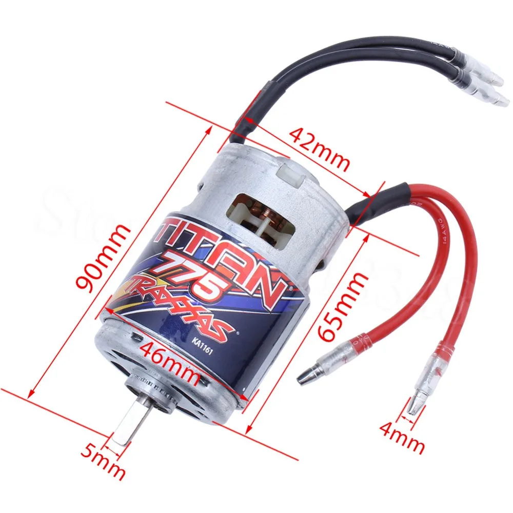 

Traxxas Titan 775 Motor 10-Turn 10T 16.8 Volts For RC Summit 1/10 Scale 4WD Electric Extreme Terrain Monster Truck #5675