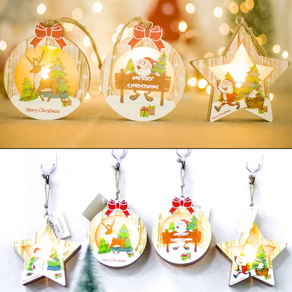 

Wooden Decorative Light Board Christmas Light Festival Party Decoration Ornament