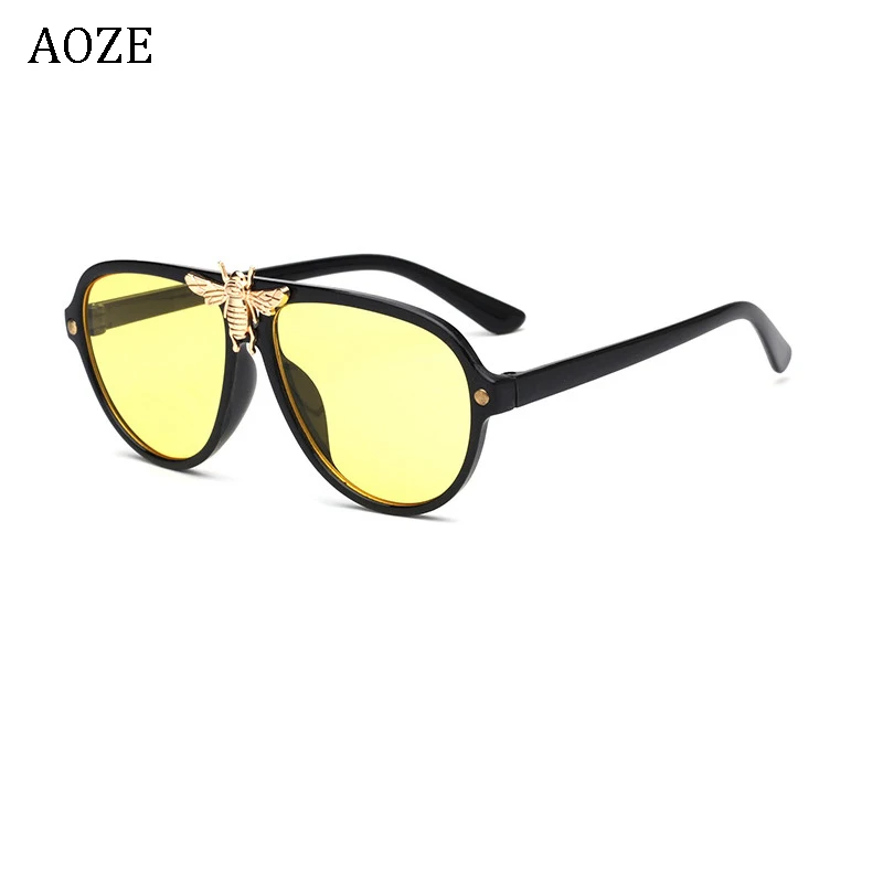 AOZE модный дизайн классические большие рамки детские солнцезащитные очки зеркальные унисекс солнцезащитные очки UV400