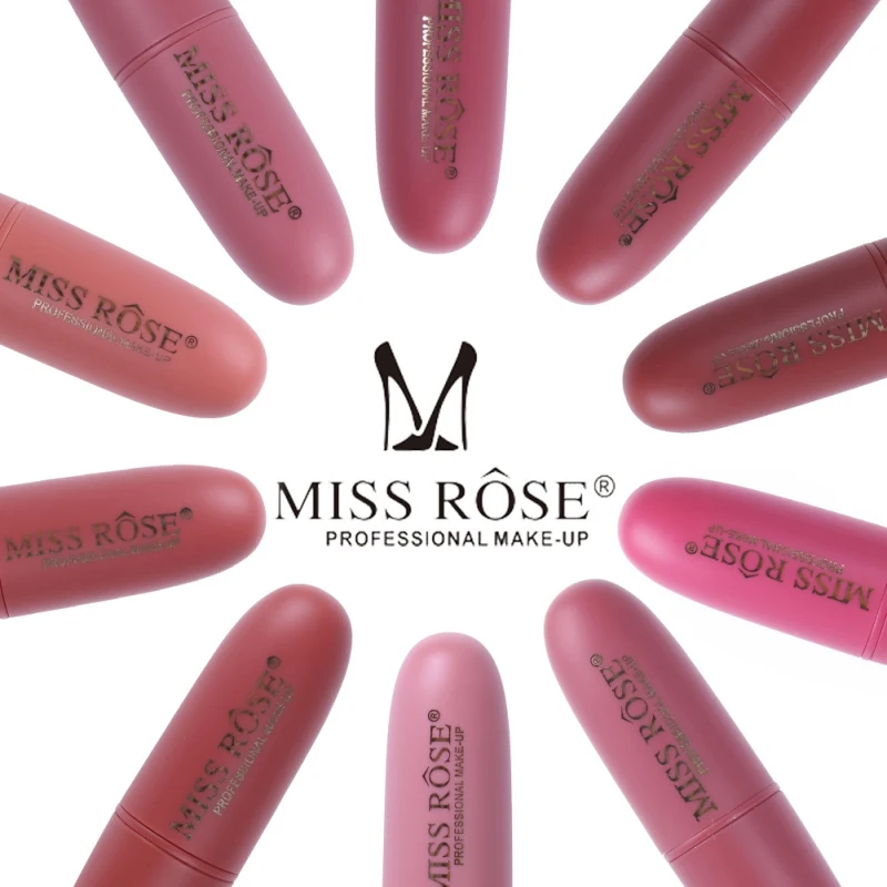 Miss Rose, женская красная помада, 10 цветов, Wterproof, вампирский коричневый, красота, Детские губы, Batom, матовая помада, макияж, косметика, блеск для губ