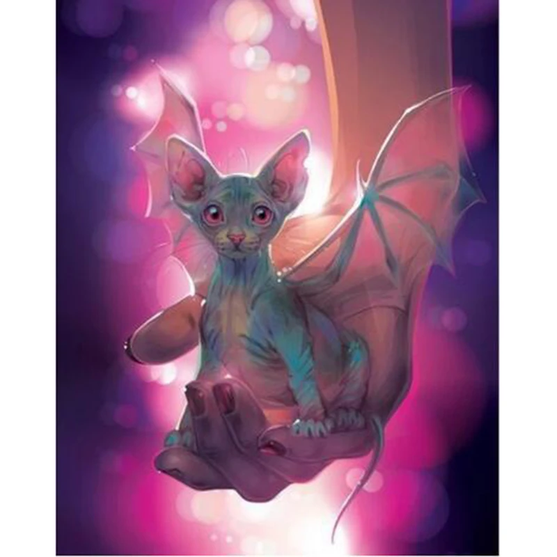 

DIY Diamond Painting Cat Diamond Embroidery Animals Sphynx 5D Full Square Drill kitten Picture Of Rhinestone Home Decoration