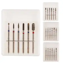 6 шт./компл. Нержавеющая сталь и сверлами для ногтей Полировка прибор для маникюра, педикюра аксессуары для ногтей, для маникюра