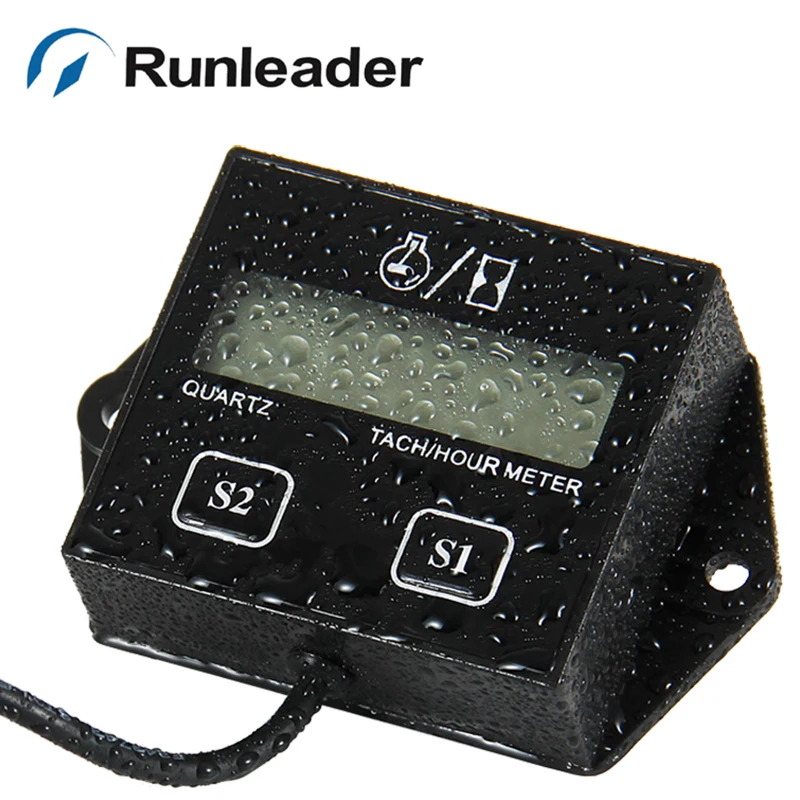 

Battery Replaceable Inductive Tach Hour Meter RPM Meter For gas engine Dirt Bike Motorcycle ATV boat Motocross chainsaw pit MX