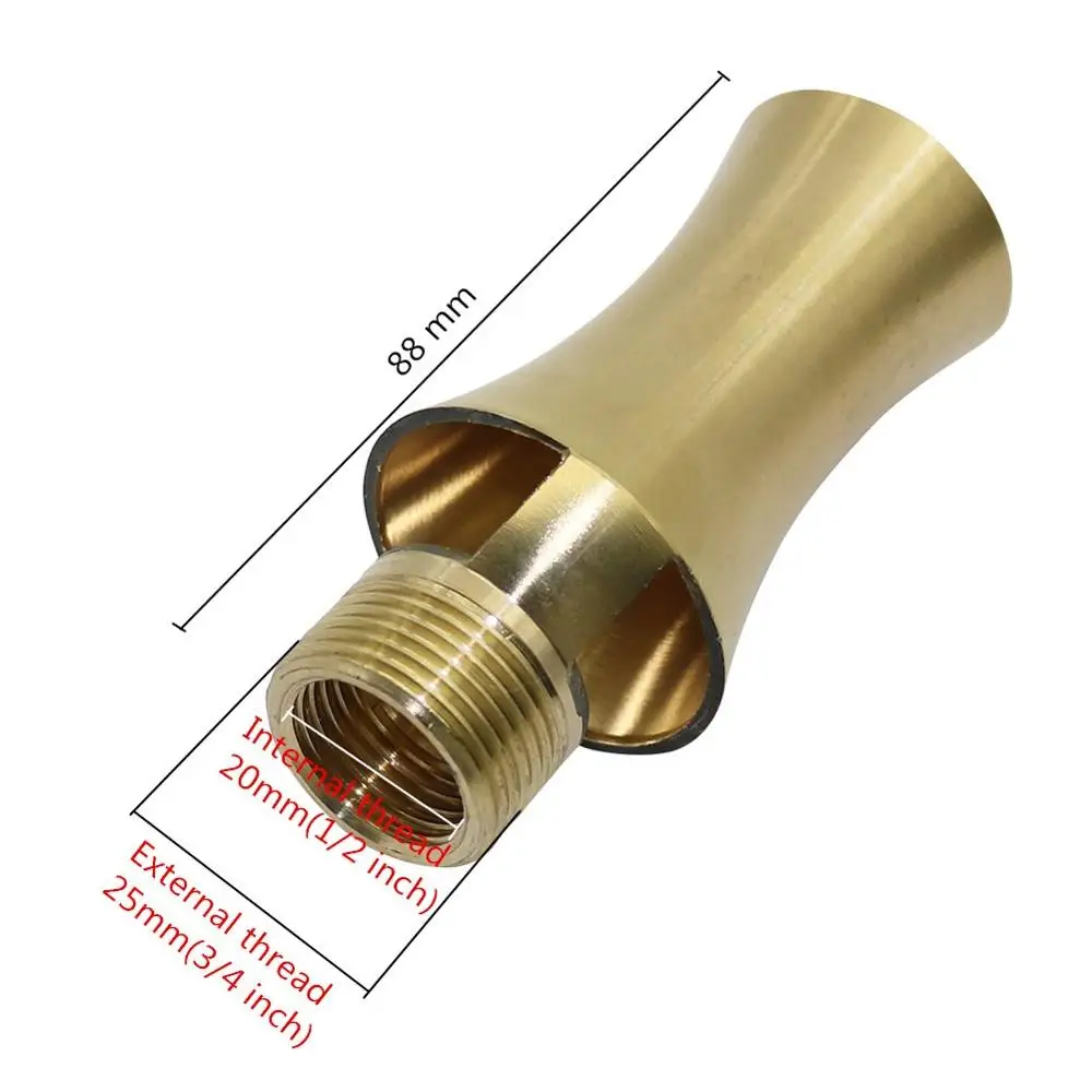 1Pc 1/2" Internal Thread to 3/4" External Thread Brass Ice Tower cedar Fountain Nozzles Copper Landscape Ornamental Sprinklers