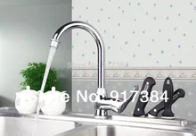 Кухня раковина бассейна хромированная латунь одной ручкой на бортике M-024 смеситель кран