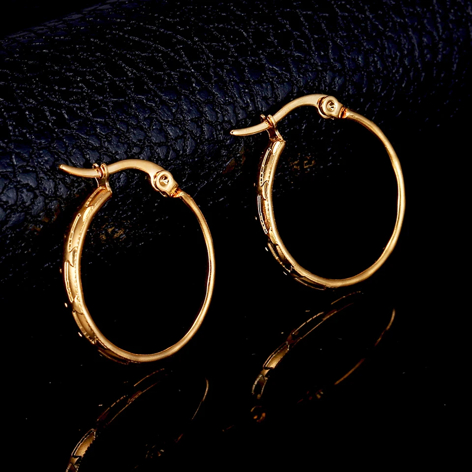 Серьги-кольца из нержавеющей стали для женщин Новая мода большие гладкие круговые Круглые Серьги Brincos украшения, аксессуары в подарок