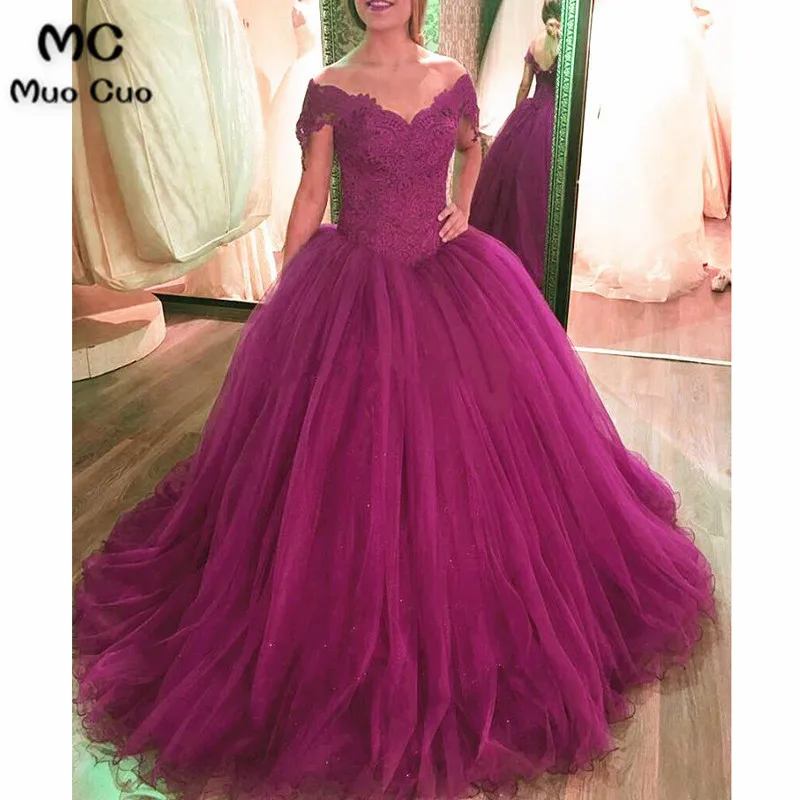 Burgundy Wedding Dresses Ball Gowns Lace Off The Shoulder21