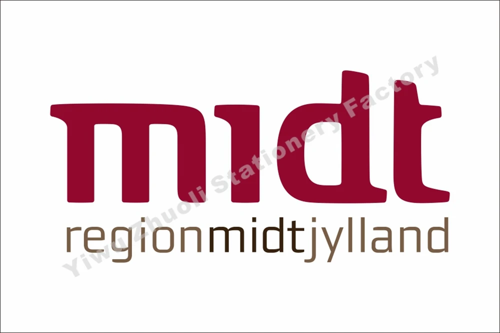 Denmark Region Midtjylland Flag 150X90cm (3x5FT) 120g 100D Polyester Double Stitched High Quality Banner Free Shipping | Дом и сад