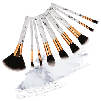 

9Pcs Marble Pattern Makeup Brushes Kits Cosmetic Brushes Powder Foundation Concealer Eye shadow Blending Make up Tool
