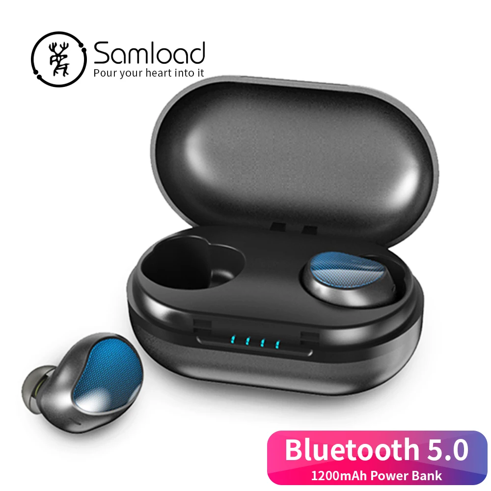 

Samload Bluetooth 5.0 Earphone Earbud Stereo Wireless Headphone with Power Bank Charging Box For Apple iPhone 7 8 Xiaomi Samsung